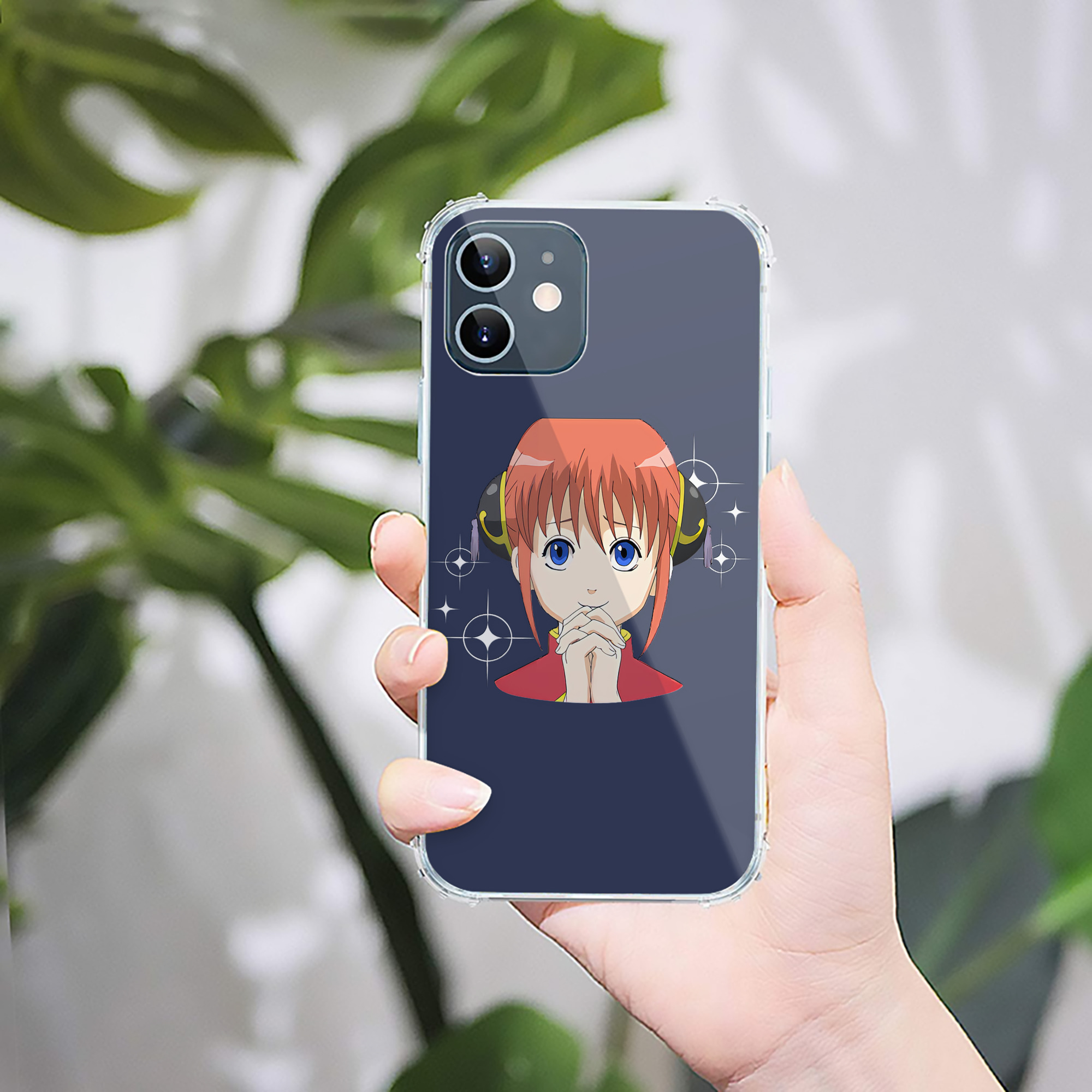 （画像用） ぎんたま 坂田銀時（さかたぎんとき） 神楽 志村新八（しむら しんぱち） GINTAMA Sakata Gintoki Kagura Shimura Shinpachi 【iPhone 12シリーズ対応】透明スマホケース（クリアソフトケース）
